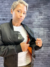 Load image into Gallery viewer, M’Powered Lux Women’s Bomber Jacket
