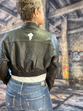 Load image into Gallery viewer, M’Powered Lux Women’s Crop Vegan Leather Jacket
