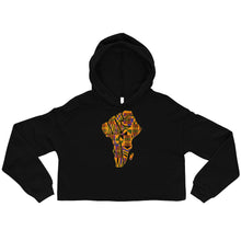 Load image into Gallery viewer, M&#39;Powered Kente Women&#39;s Crop Hoodie
