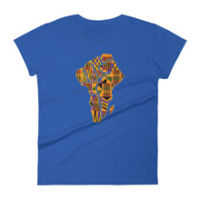 Load image into Gallery viewer, M&#39;Powered Kente Women&#39;s short sleeve t-shirt
