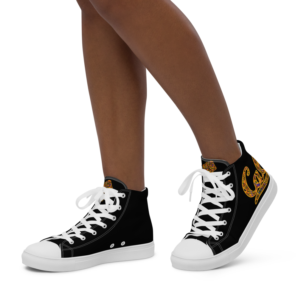 Cal Kente Women’s high top canvas shoes